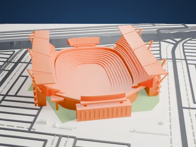 Lincoln Financial Field model, North view