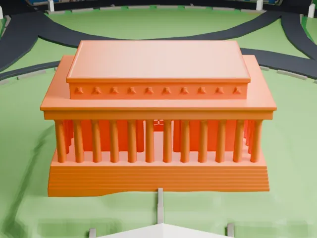 Lincoln Memorial model, East view