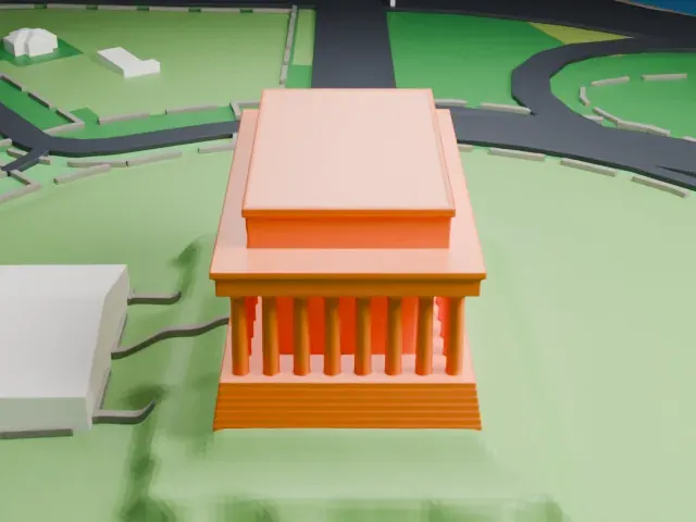 Lincoln Memorial model, North view