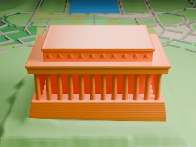 Lincoln Memorial model, West view