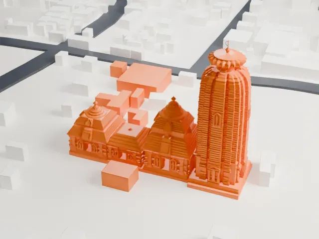 Lingaraja Temple model, North view