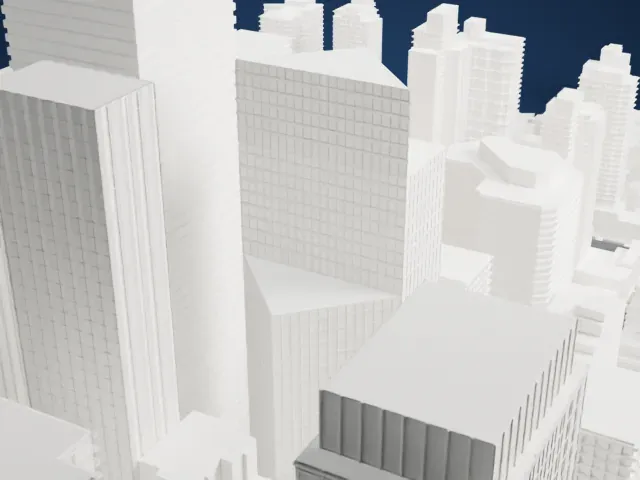 Lipstick Building model, West view