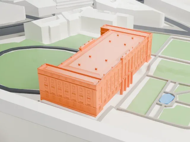 Liria Palace model, East view