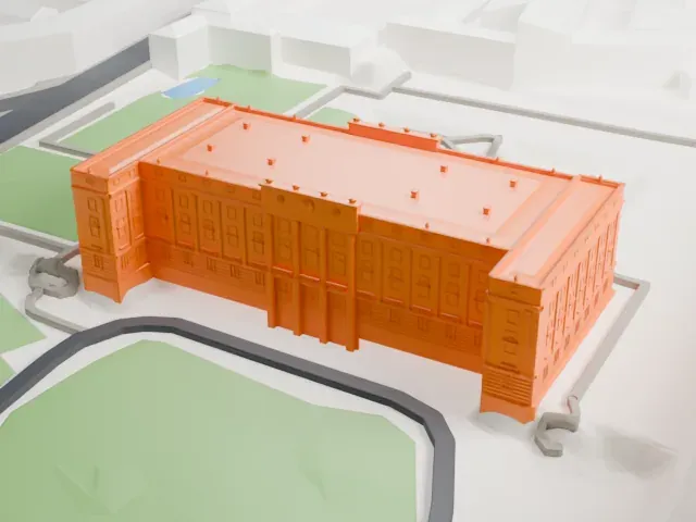 Liria Palace model, South view