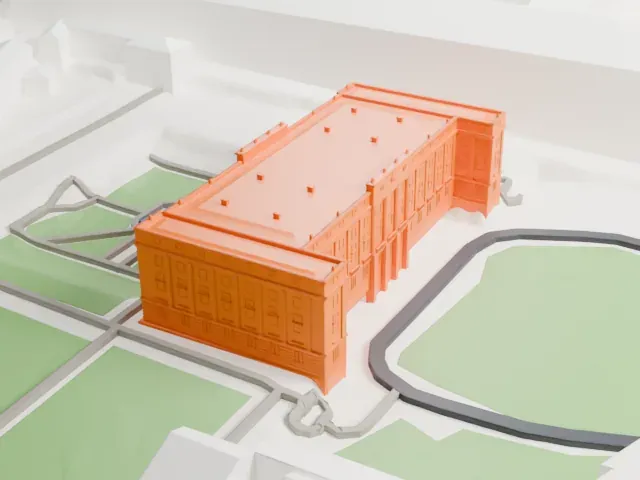 Liria Palace model, West view