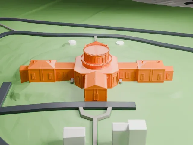 Lisbon Astronomical Observatory model, North view