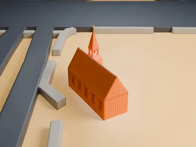 Little Church of the West model, East view