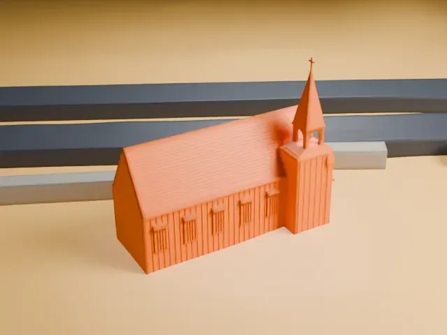 Little Church of the West model, North view
