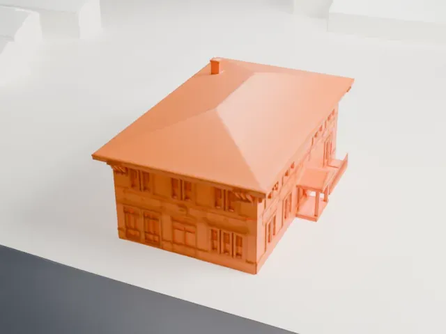 Little Falls Municipal Building model, East view