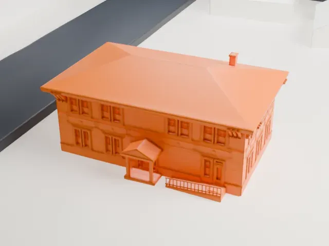 Little Falls Municipal Building model, North view