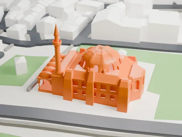 Little Hagia Sophia model, South view