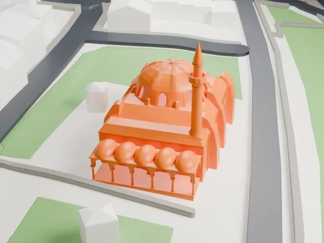 Little Hagia Sophia model, West view
