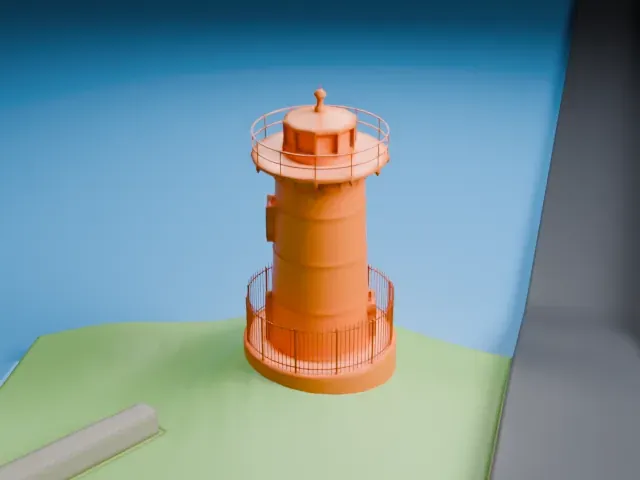 Little Red Lighthouse model, East view