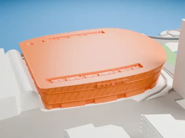 Liverpool Arena model, East view
