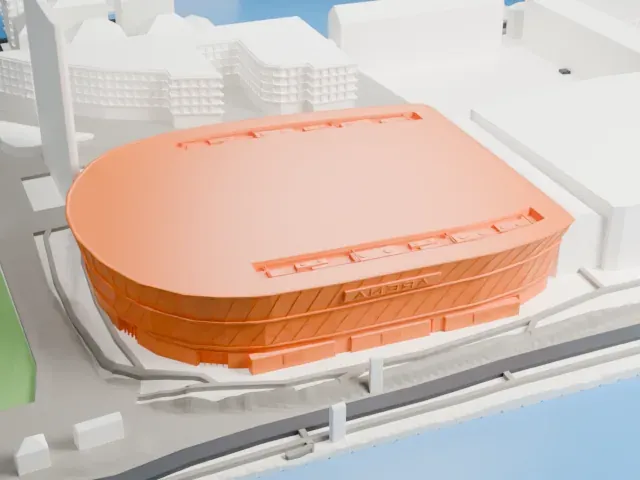 Liverpool Arena model, West view