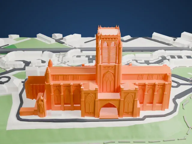 Liverpool Cathedral model, East view