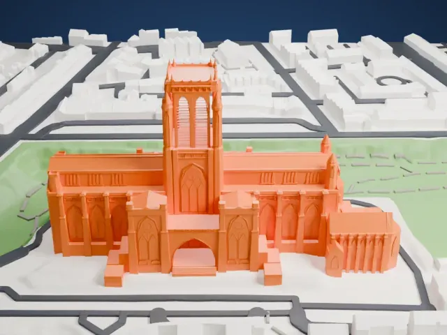 Liverpool Cathedral model, West view
