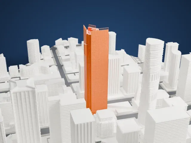 Living Shangri-La model, East view