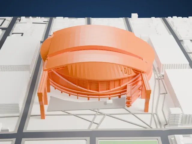 LoanDepot Park model, West view