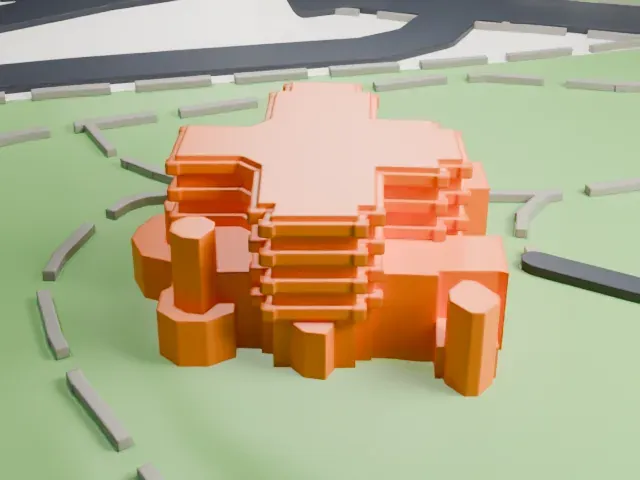 Lockwood-Mathews Mansion model, East view