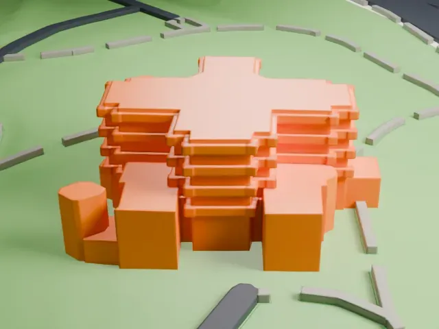 Lockwood-Mathews Mansion model, North view