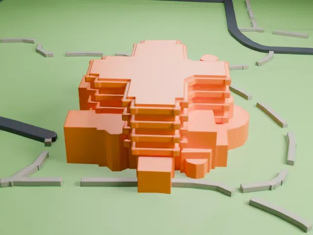 Lockwood-Mathews Mansion model, West view