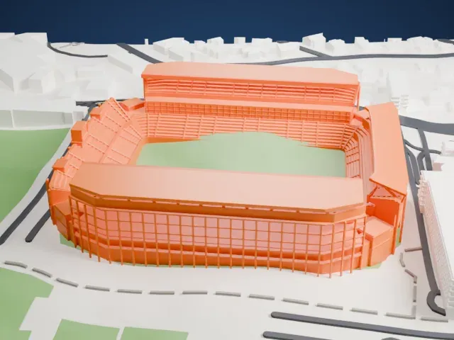 Loftus Versfeld Stadium model, East view