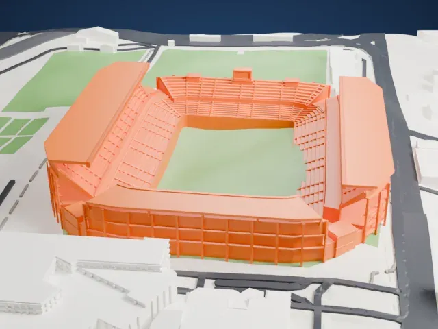 Loftus Versfeld Stadium model, North view