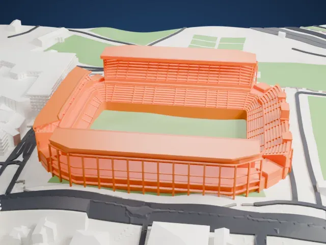 Loftus Versfeld Stadium model, West view