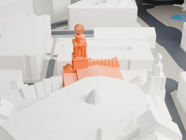 London Coliseum model, North view