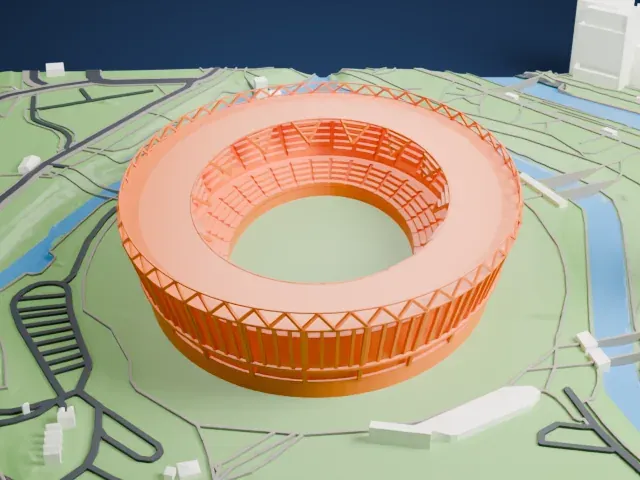 London Stadium model, South view