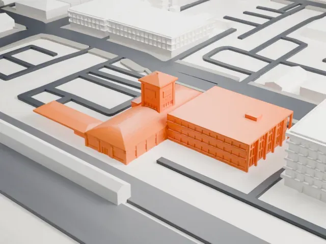London station model, East view