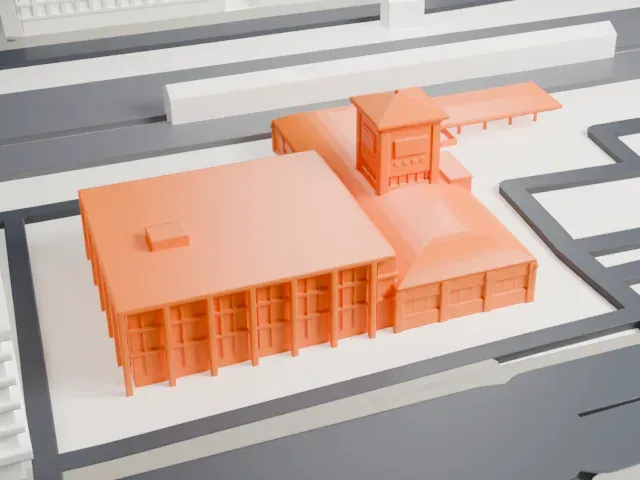 London station model, North view