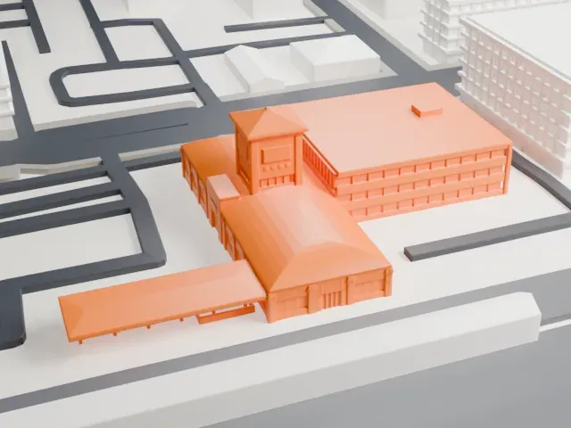 London station model, South view