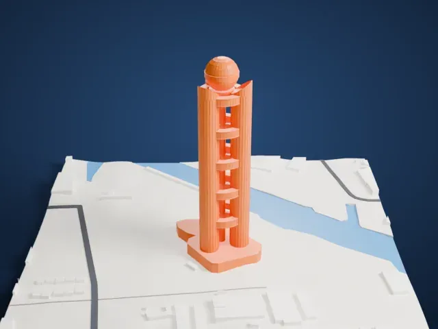 Longxi International Hotel model, North view