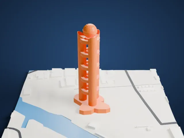Longxi International Hotel model, South view