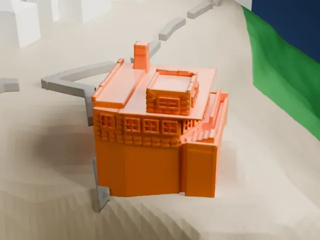 Lookout Studio model, East view