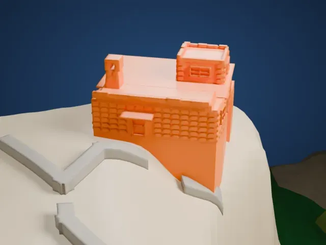 Lookout Studio model, South view