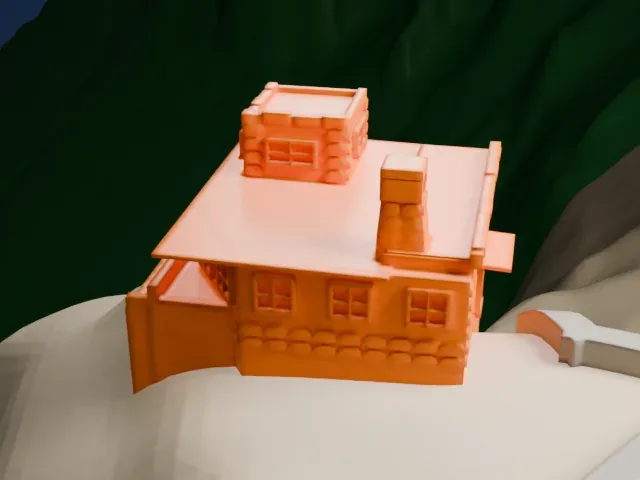 Lookout Studio model, West view