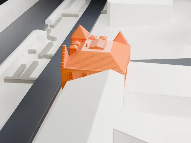 Lord & Burnham Building model, South view