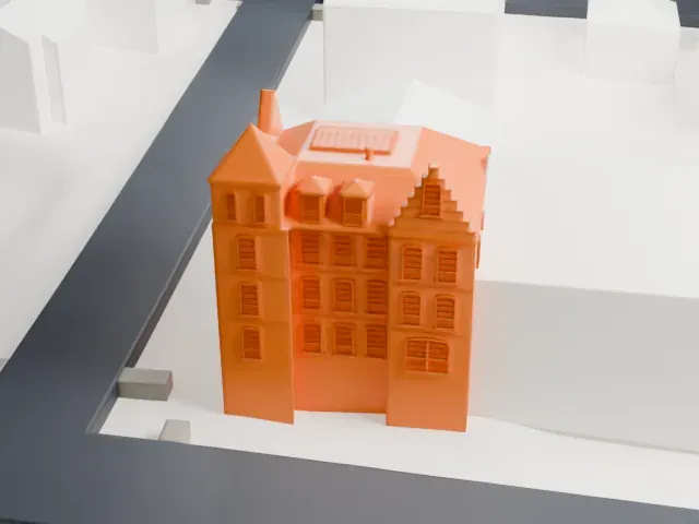 Lord & Burnham Building model, West view