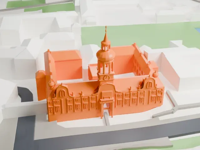 Loreta (Prague) model, West view