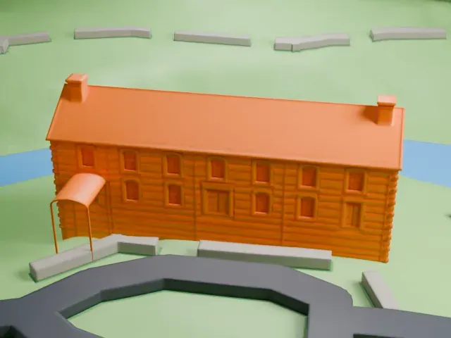 Lorillard Snuff Mill model, East view