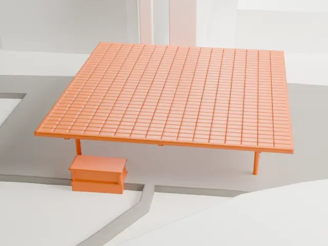 Los Angeles County Museum of Art model, East view