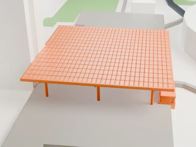 Los Angeles County Museum of Art model, South view