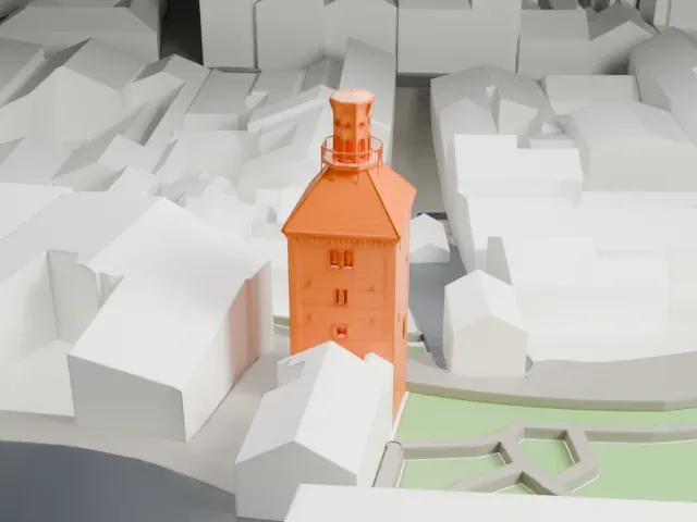 Lotrščak Tower model, North view