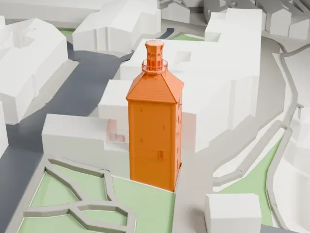 Lotrščak Tower model, West view