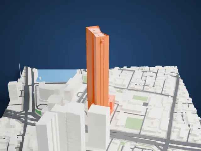 Lotte Center Hanoi model, East view