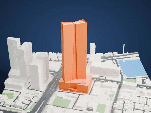 Lotte Center Hanoi model, North view