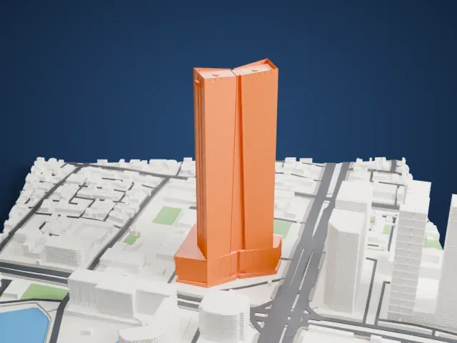 Lotte Center Hanoi model, South view